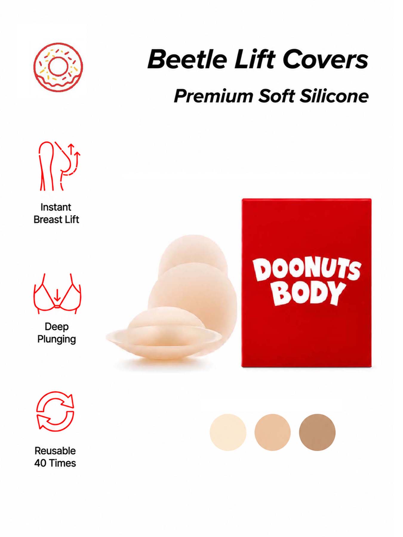 DOONUTS : couvre-mamelons invi - Push Up Bra Silicone avis et prix